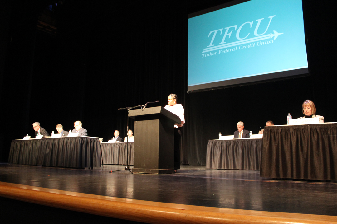2018 volunteer board presents at TFCU annual meeting