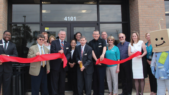 TFCU Staff and Board Members opening a new branch of Tinker Federal Credit Union