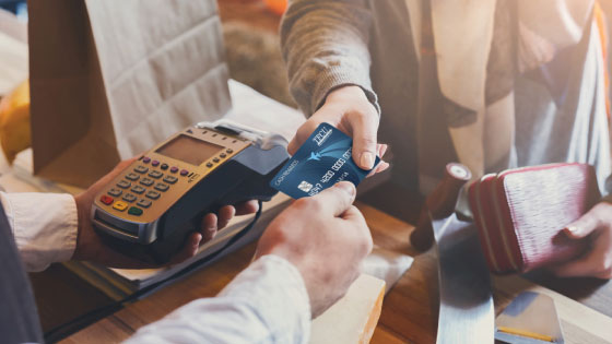 Making a purchase in a store with a TFCU credit card