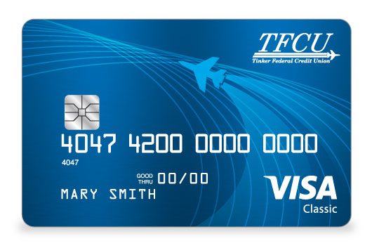 TFCU Signature Credit Card in striking bright blue